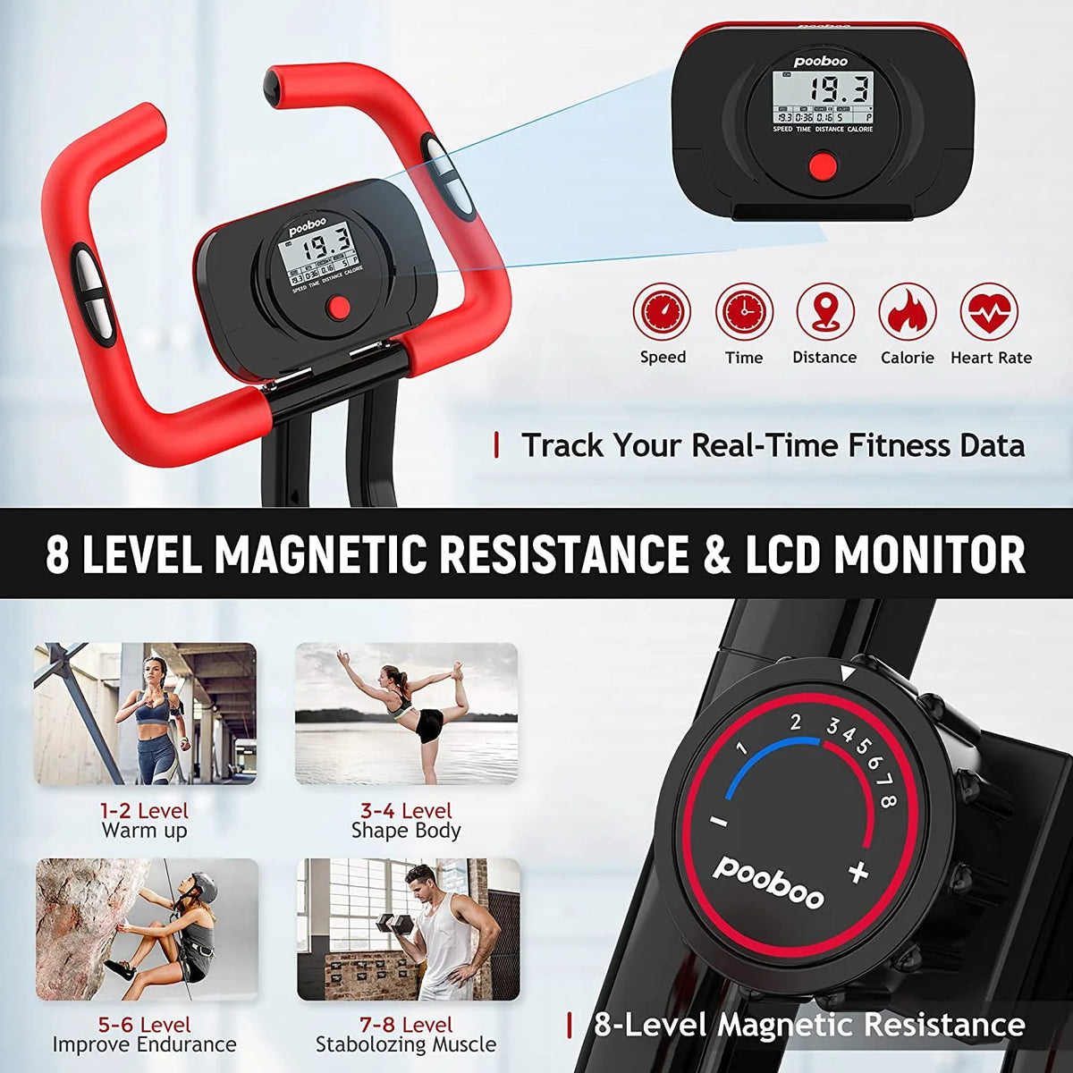 Foldable Magnetic Exercise Bike D47256