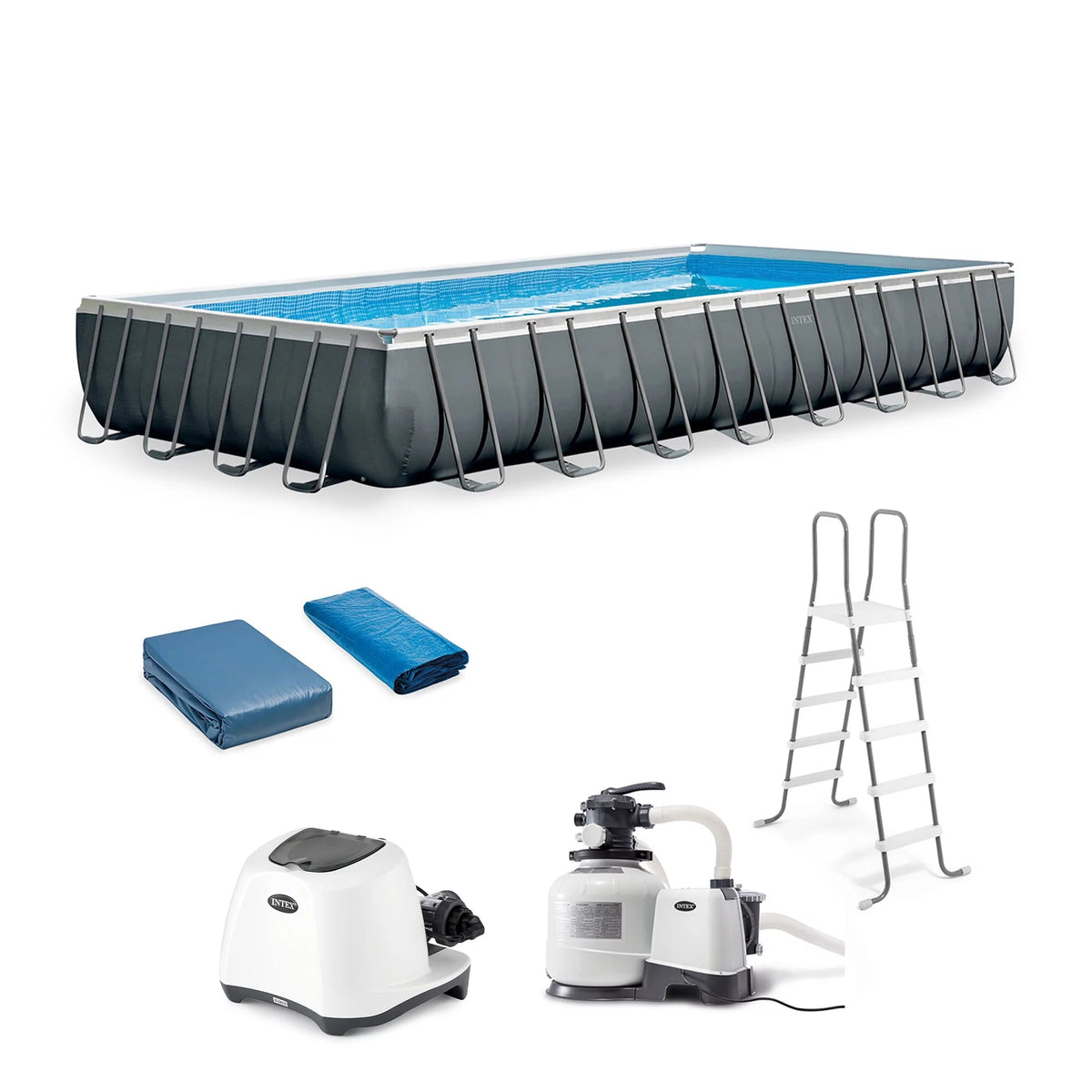 Rectangular Frame Pool with Saltwater System C481444
