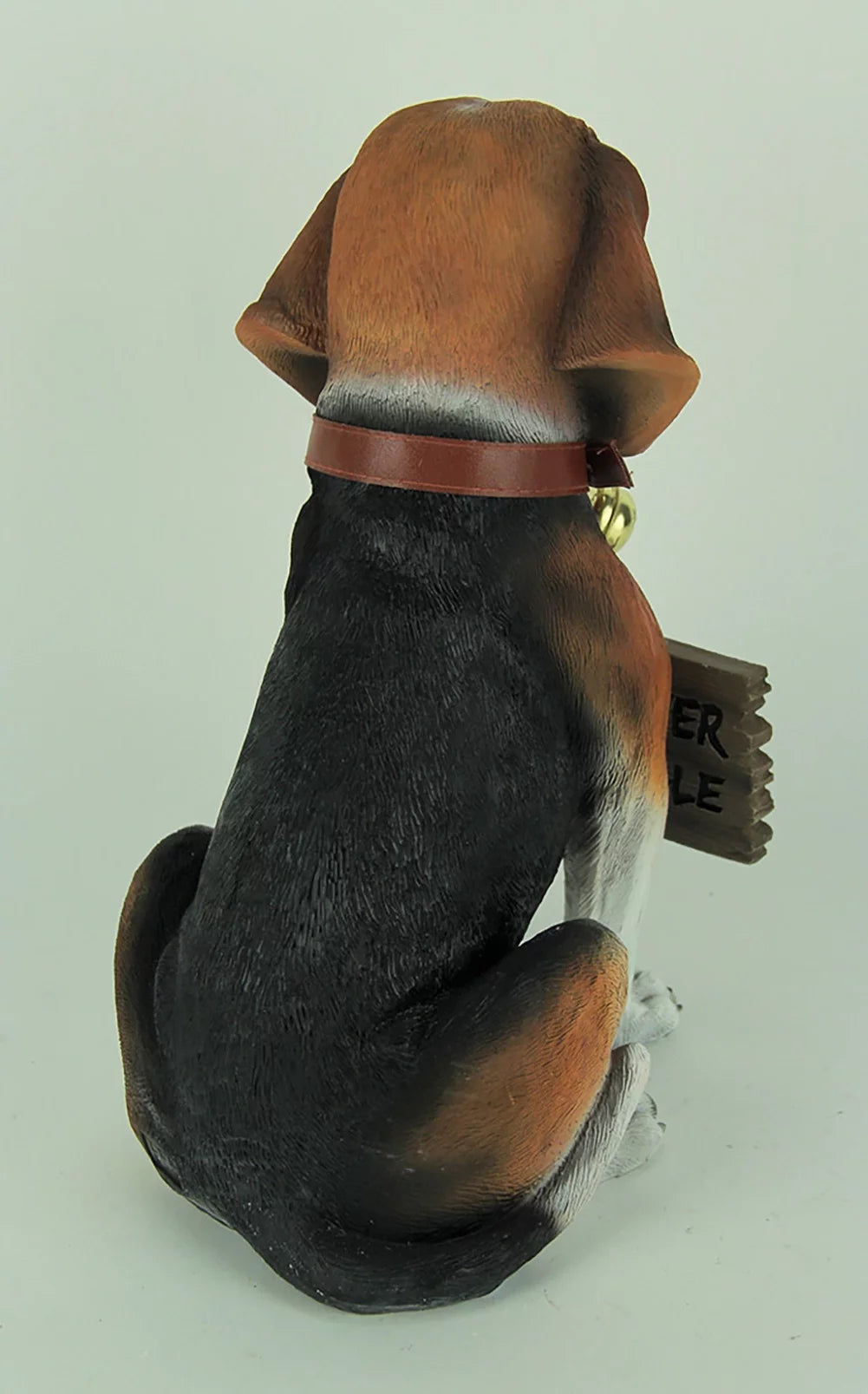 12 inch Realistic Lifelike Dog Statue with Reversible Sign G2094
