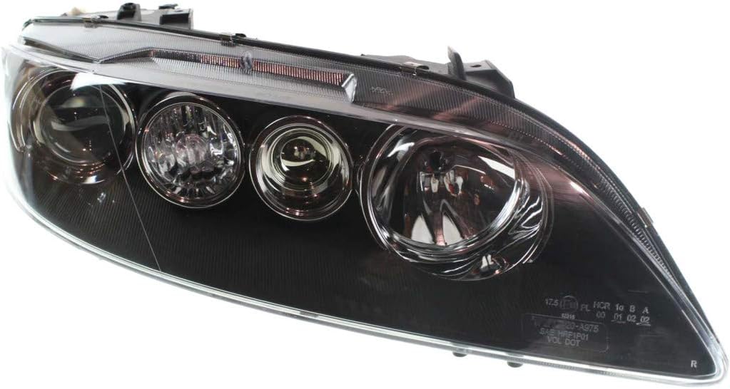 2006 2007 2008 Mazda 6 Headlight Assembly Passenger Side Black Housing A64634