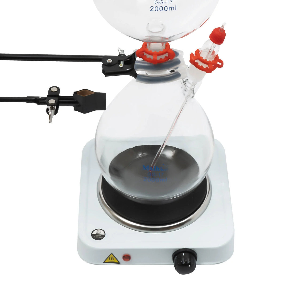 1000W 110V 2000ML Glass Distillation Kit with Condenser and Hot Stove O354394