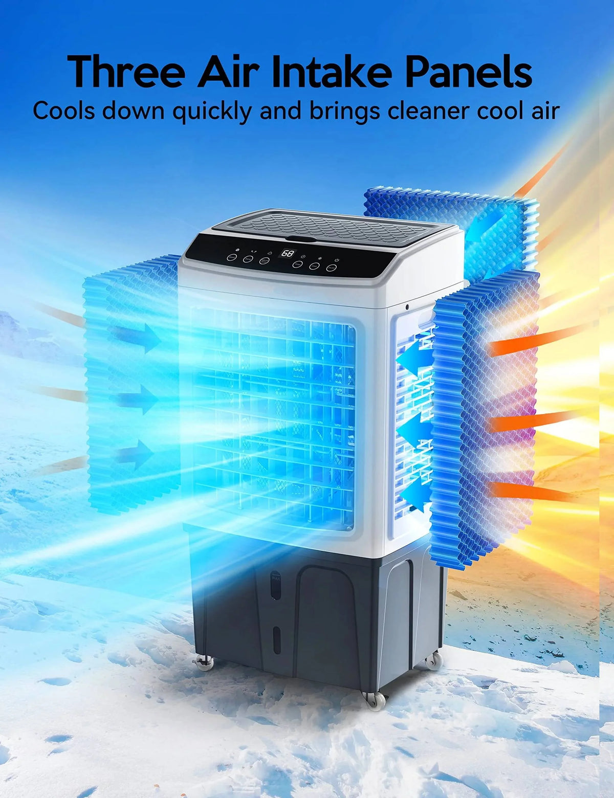 Evaporative Air Cooler, 2200CFM 9.2Gallon with Remote Control M19319