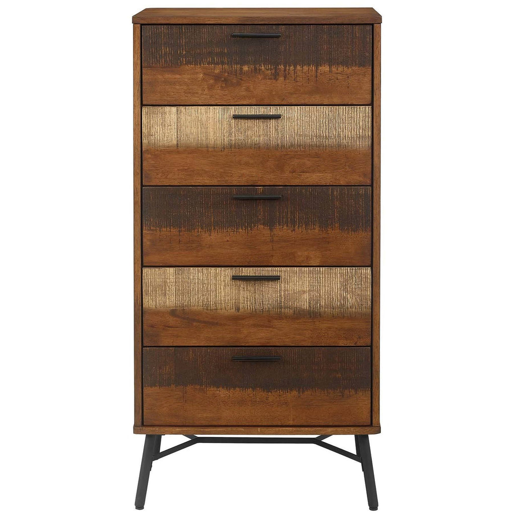 Rustic Wood Chest Walnut D302