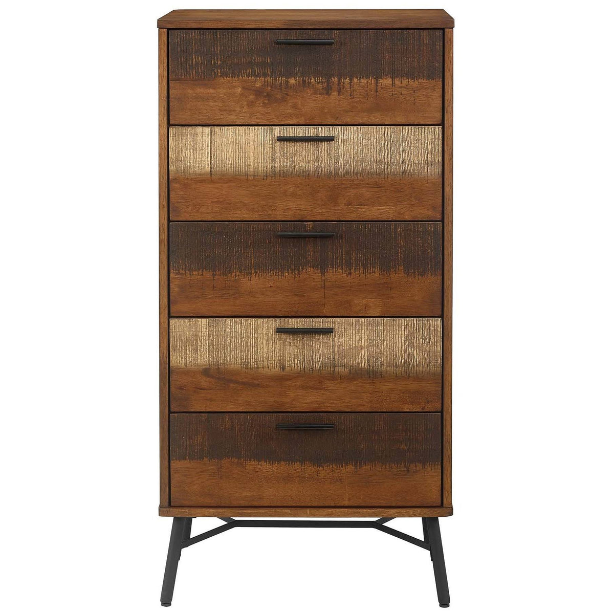 Rustic Wood Chest Walnut D302