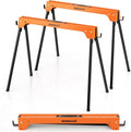 2 Pack Heavy Duty Folding Saw Horses with 4 Detachable Hooks F8305