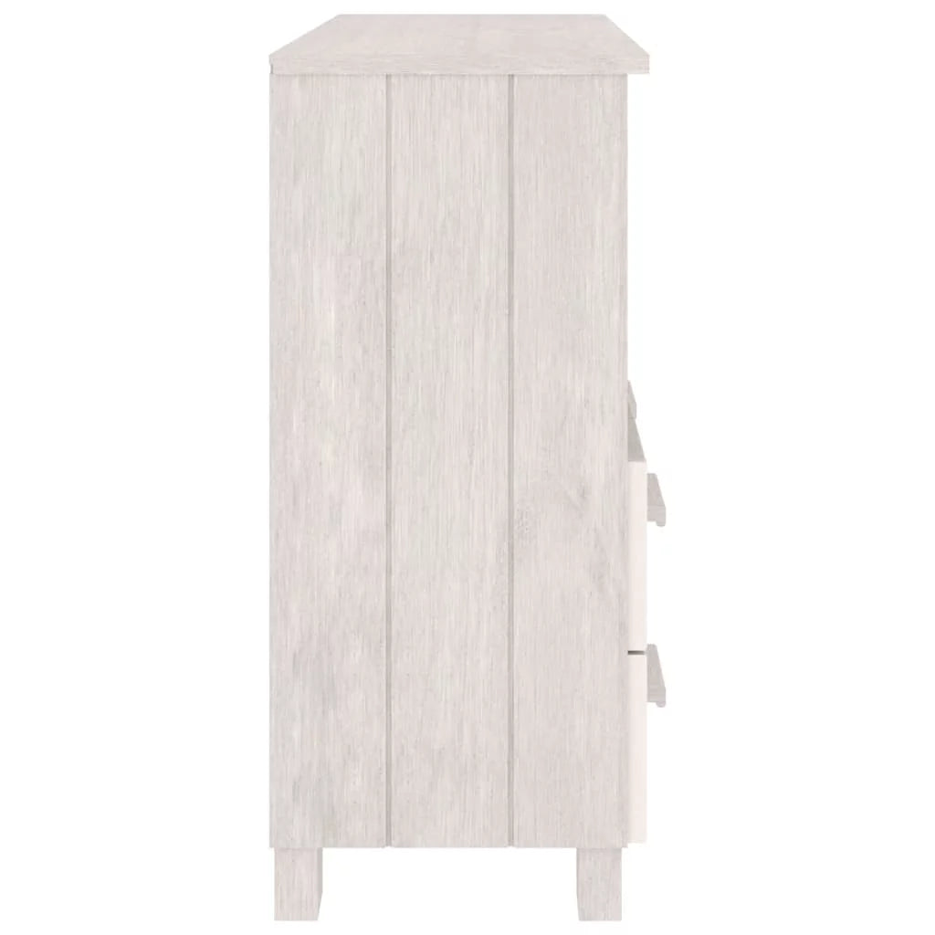 White Solid Wood Pine Sideboard Q7536