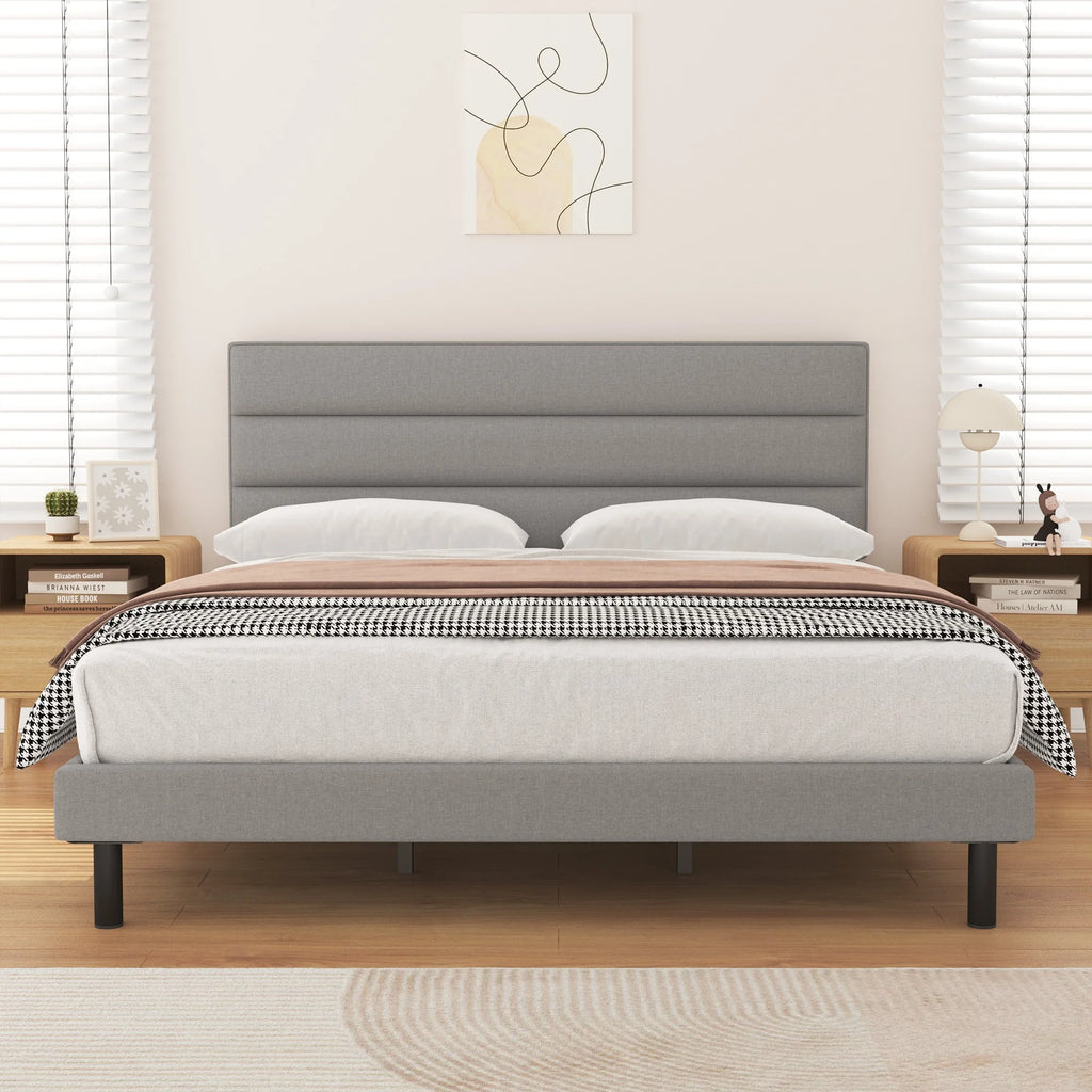 Twin Size Upholstered Platform Bed Frame K2989