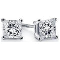 14K White Gold Princess Cut Diamond Stud Earring Z46205
