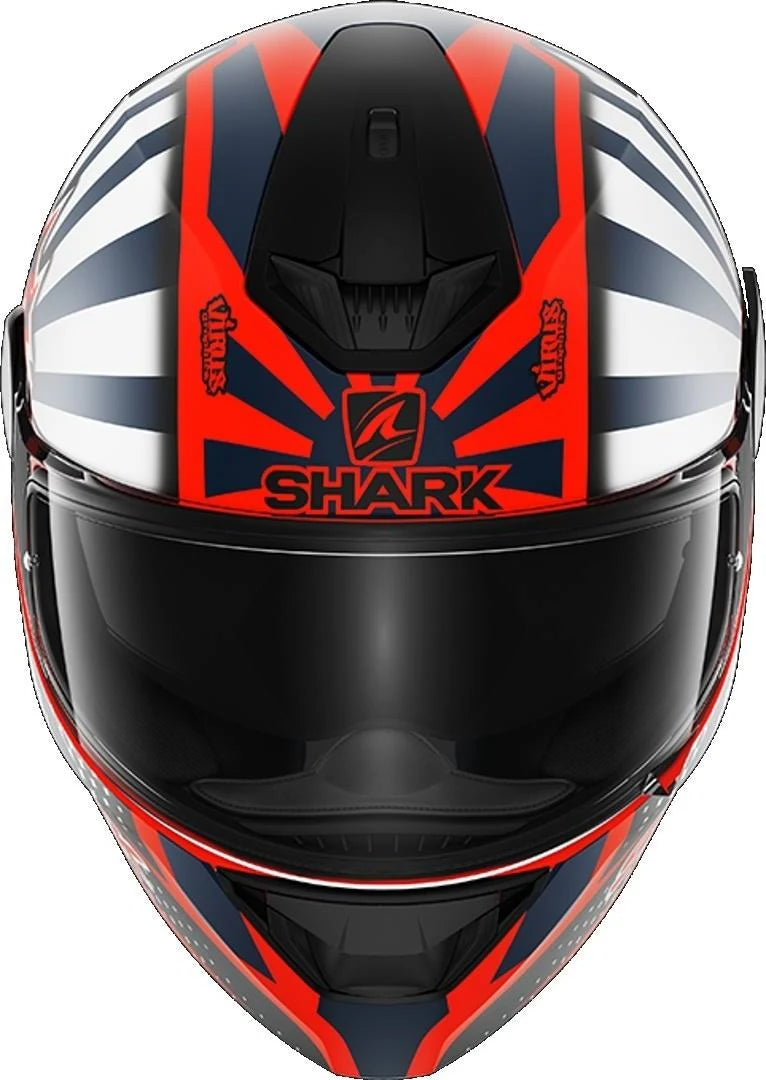 Orange White Blue Mat Motorcycle Helmet R5824