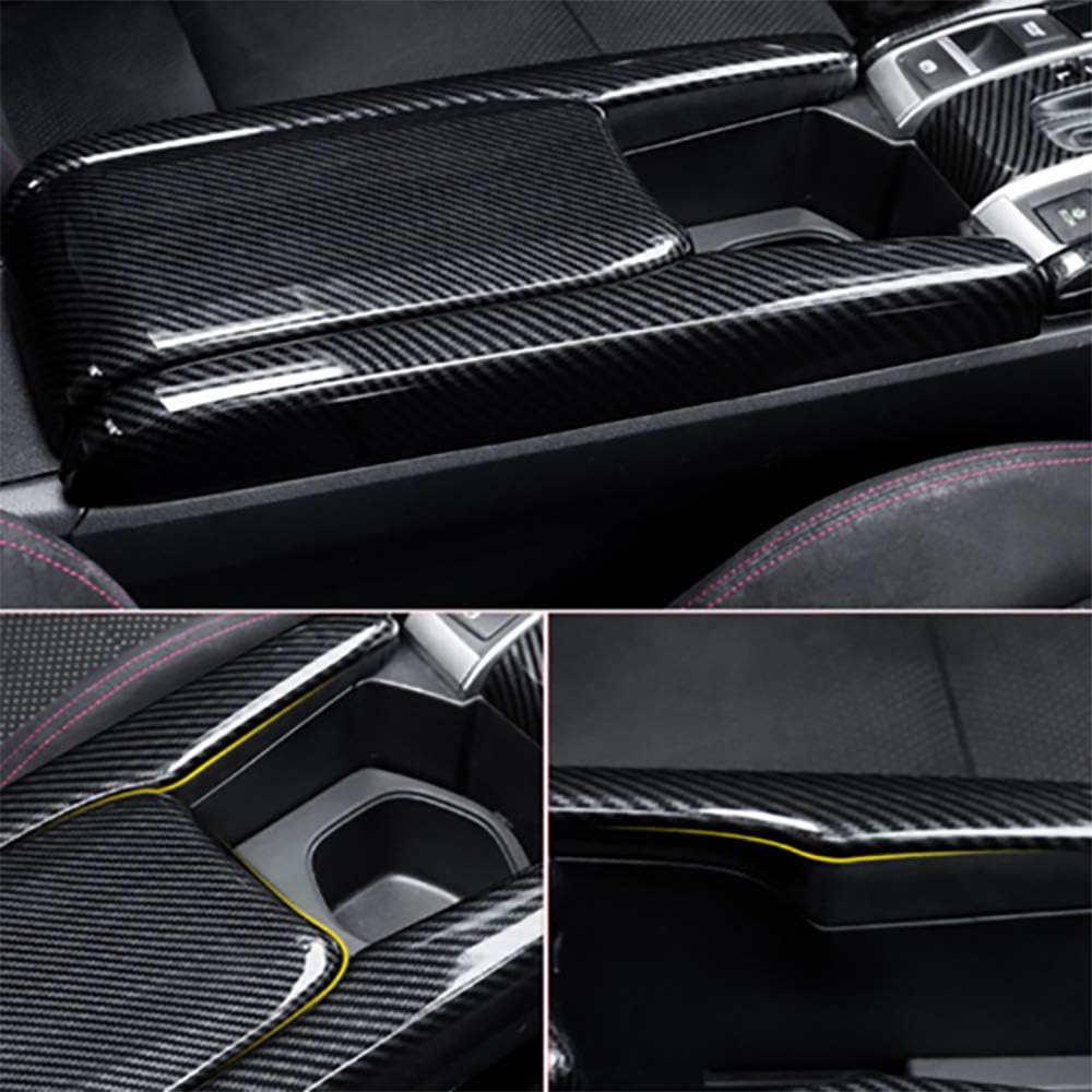 Carbon Fiber Style Armrest Box Cover Pack of 2 A79697