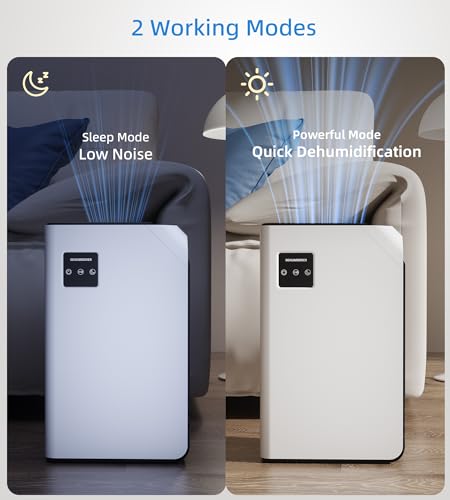 1000 sq.ft Dehumidifier, 88 oz Water Tank, 7 Colors LED Lights Y563