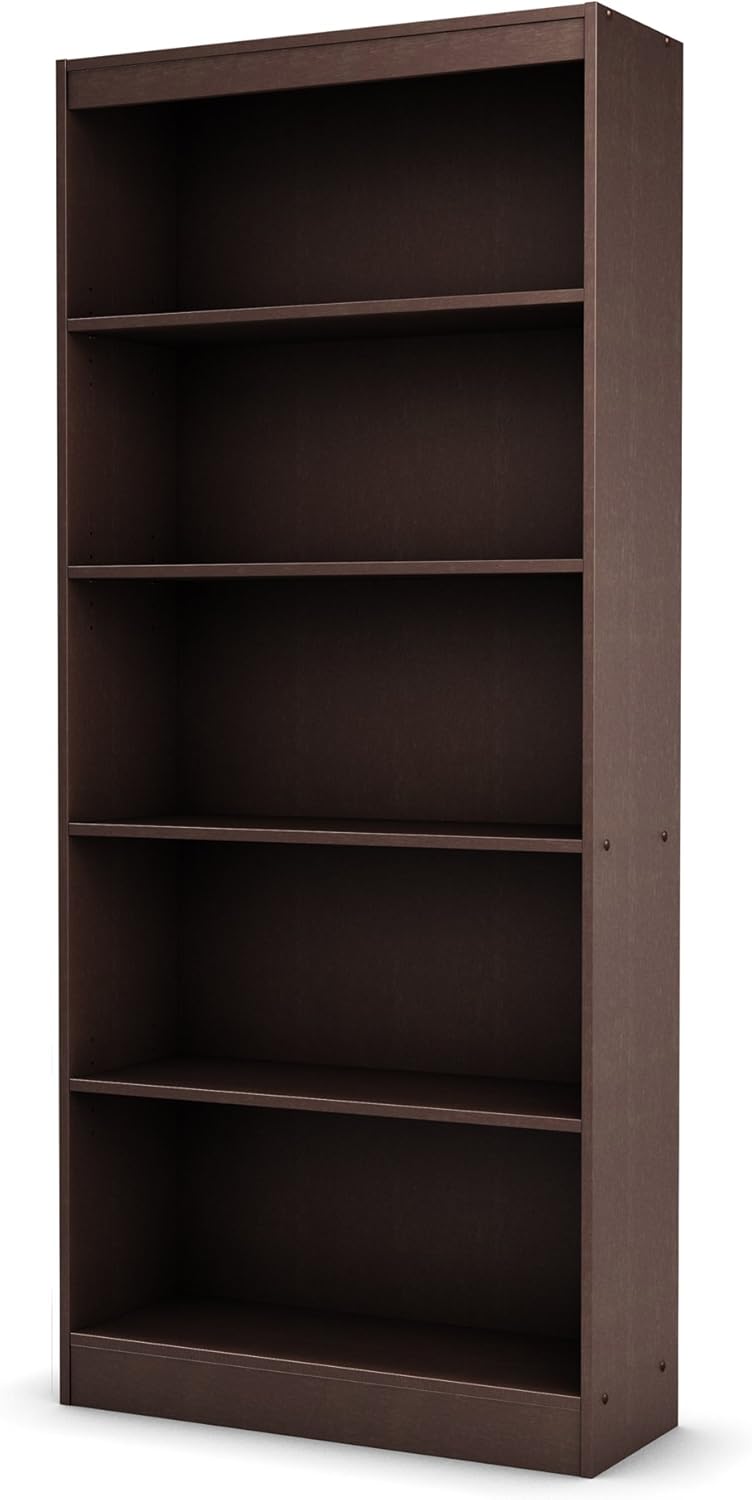 Pure White 5-Shelf Bookcase B749