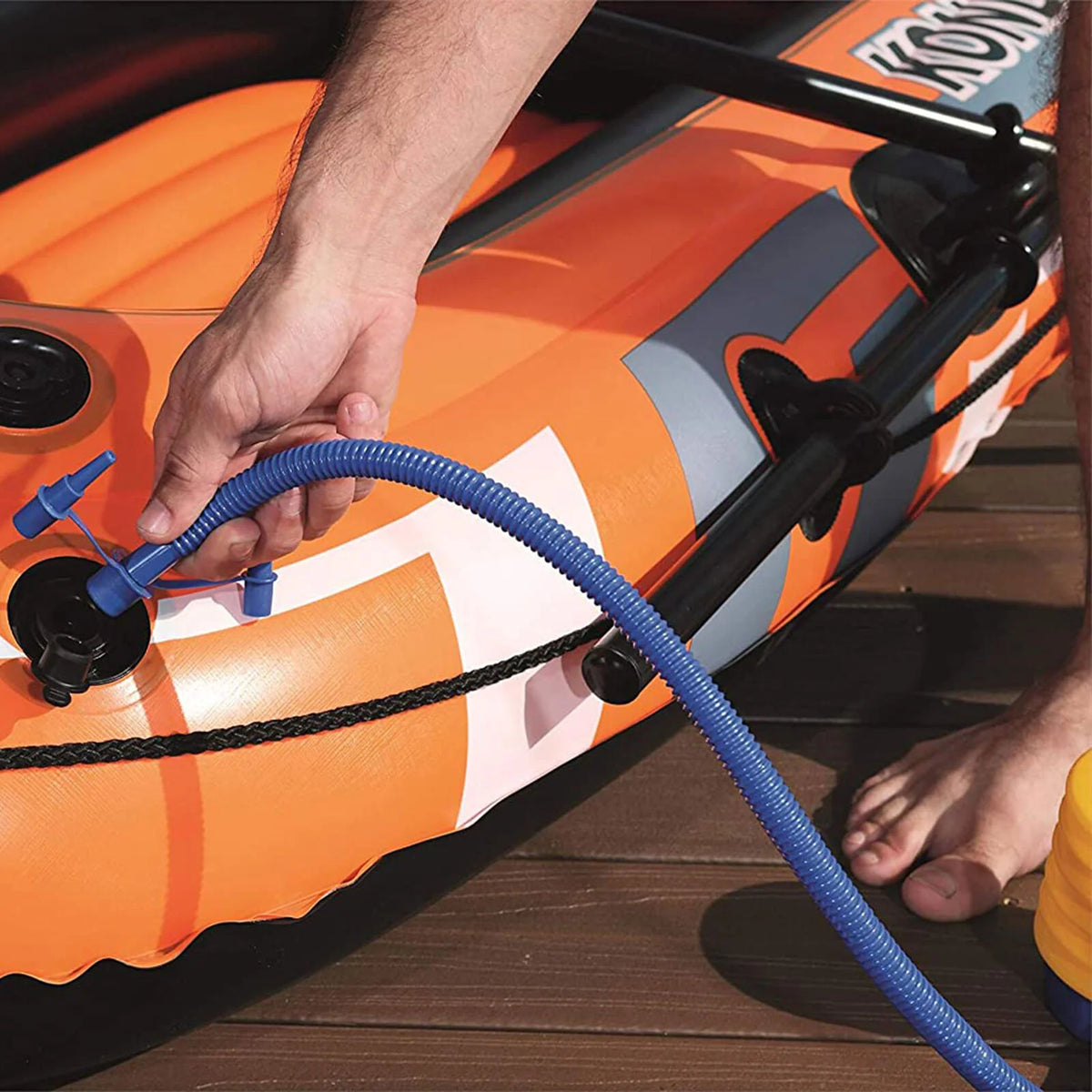 Inflatable Raft Boat Set with Oars and Pump M883699