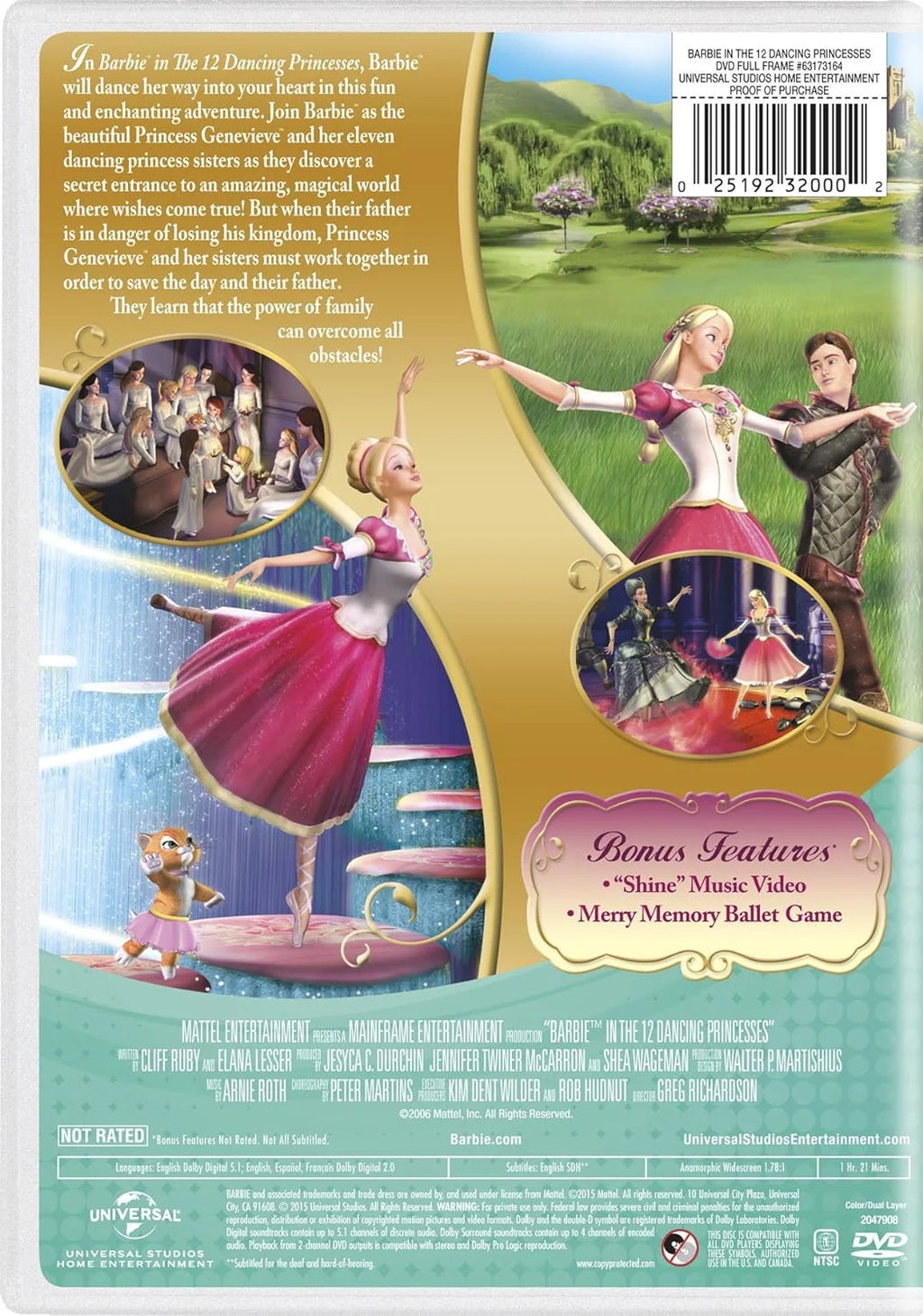 Barbie in The 12 Dancing Princesses DVD K116
