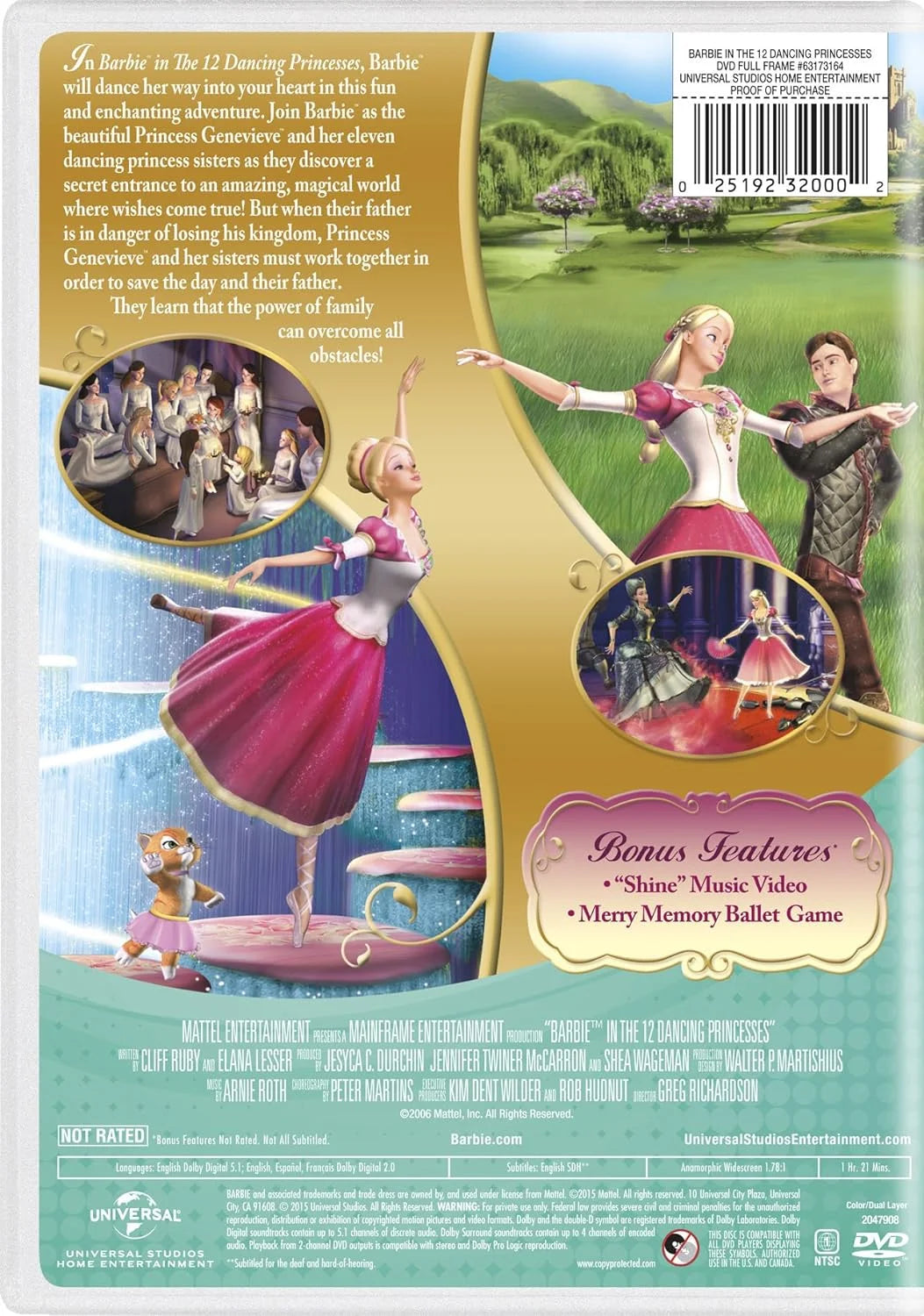 Barbie in The 12 Dancing Princesses DVD K116
