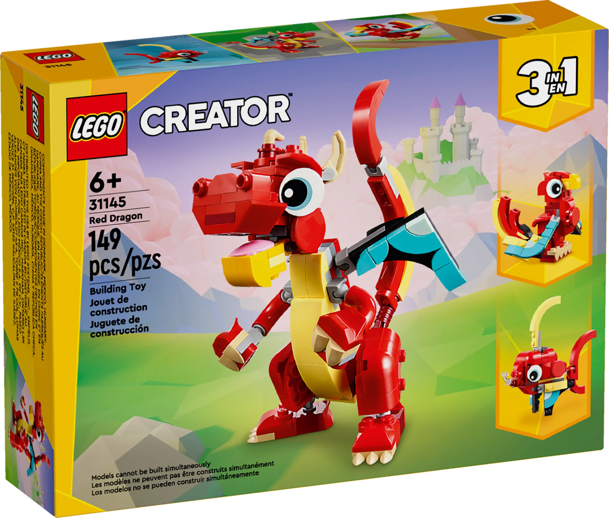 Red Dragon Toy 3 in 1 Animal Toy Set J827321