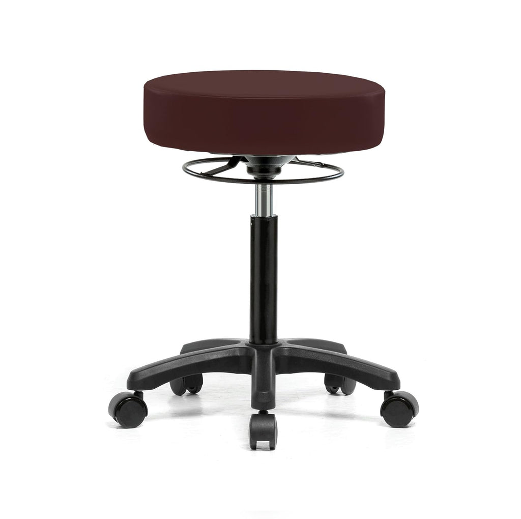 Black Fabric Rolling Height Adjustable Stool L1871