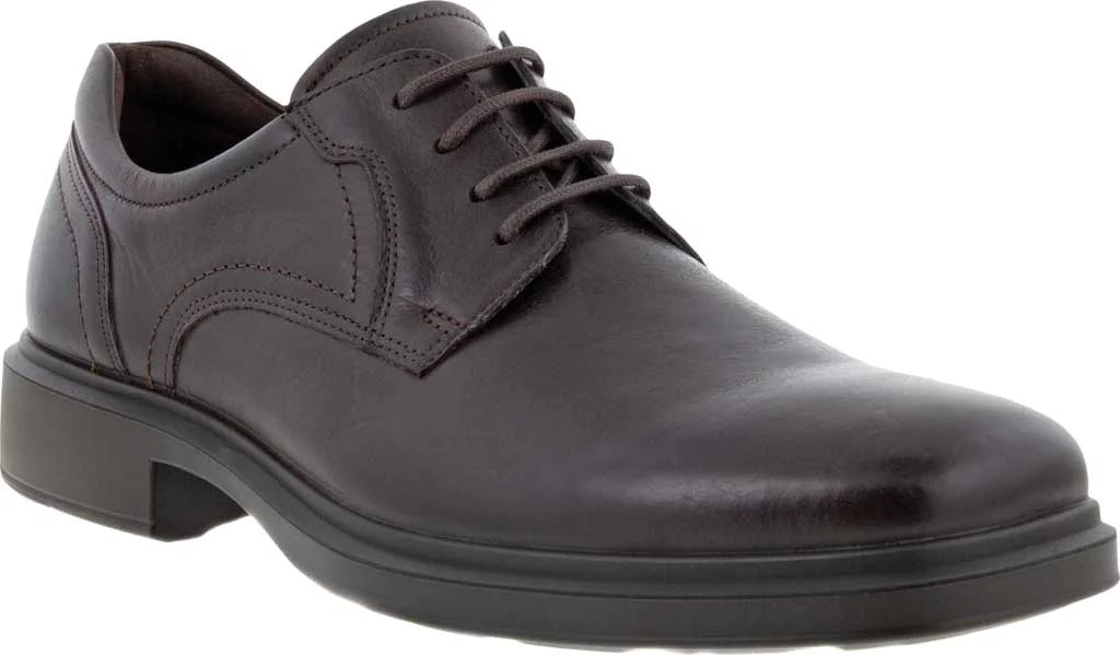Mocha Leather Plain Toe Tie Shoes W818046