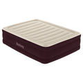 Maroon Queen Air Mattress with Built-in Pump K27244