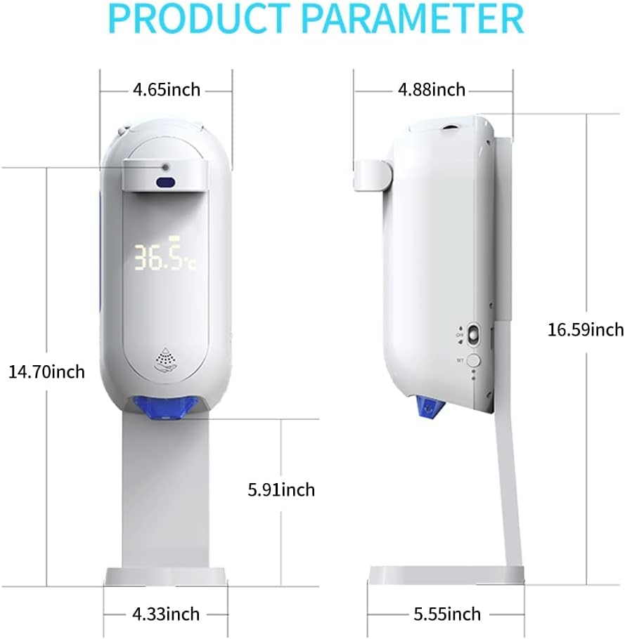 Automatic Soap Dispenser with Stand and Touchless Thermometer W249