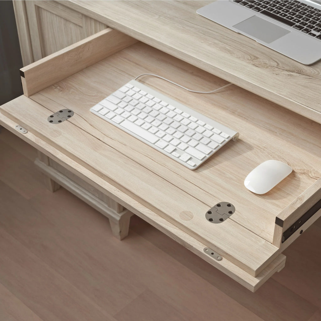 Engineered Wood Computer Desk in Chalk Oak X6861