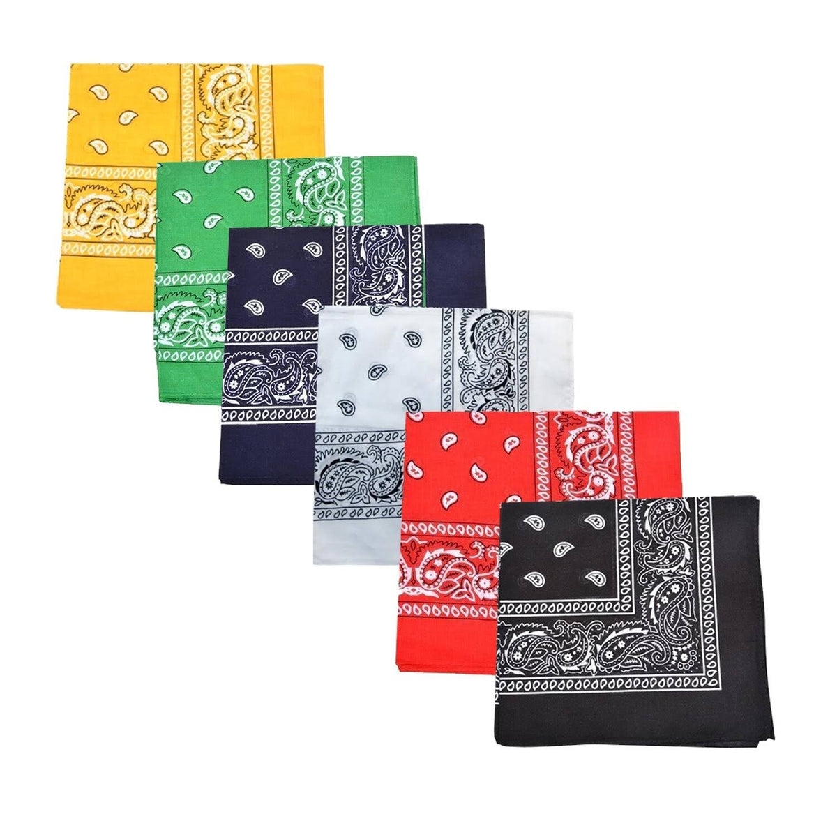 120 Paisley Polyester Double Sided Bandanas K6113