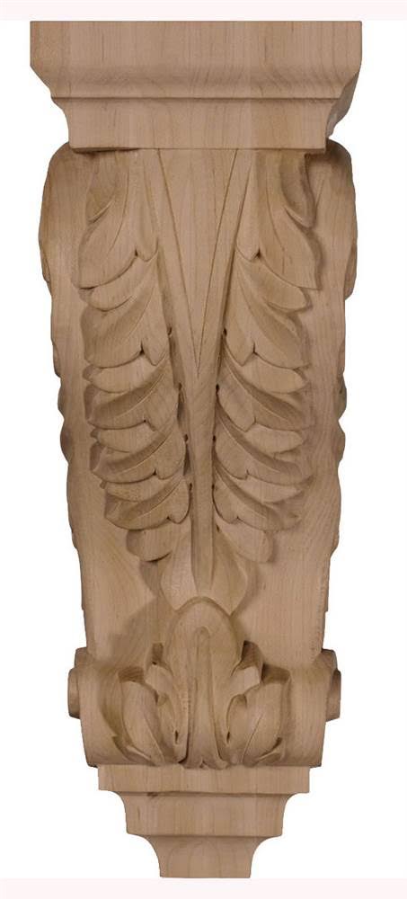 Large Acanthus Wood Corbel Mahogany C4790