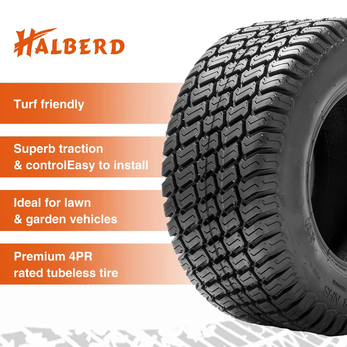 16x6.50-8 Lawn Mower Turf Tires 4Ply Tubeless A317848