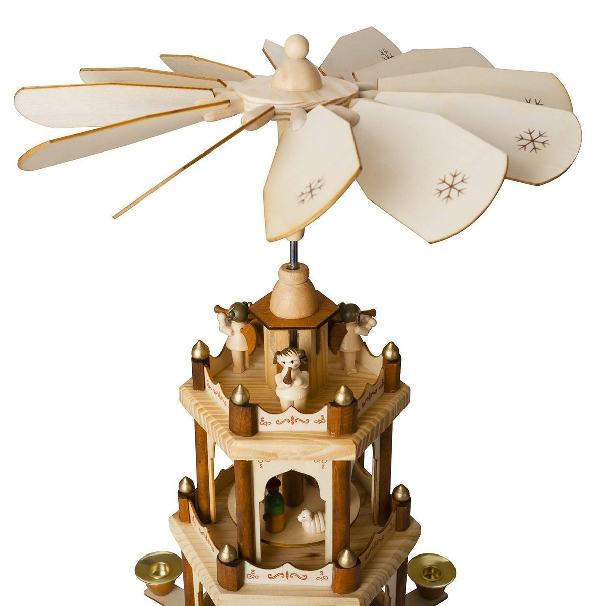 Wooden Christmas Pyramid 18 Inches 3 Tier Carousel U18517