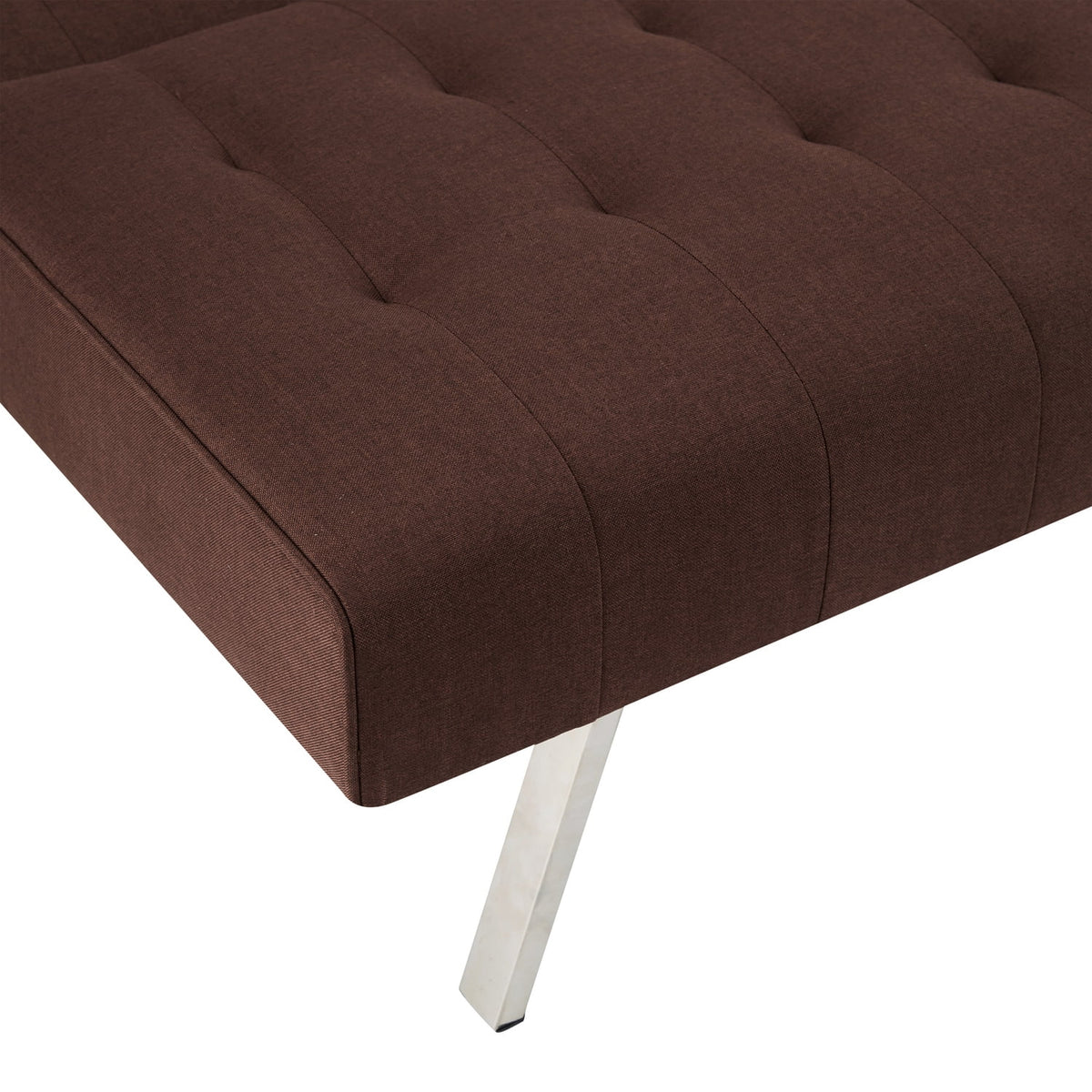 Espresso Linen Tufted Split Back Futon Sofa S92168