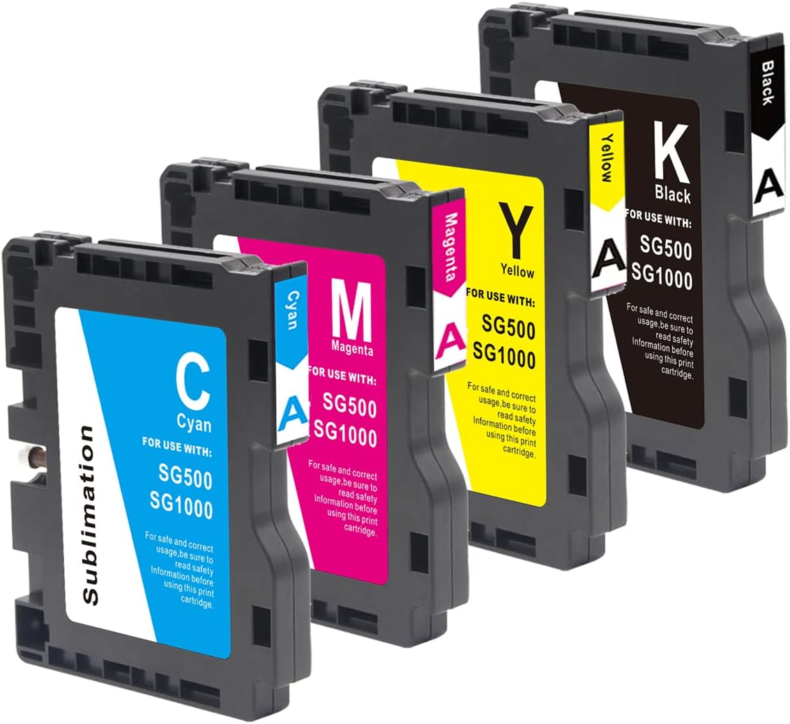 Sublimation Ink Cartridge 4-Pack for Sawgrass Virtuoso SG500 SG1000 Printer P662