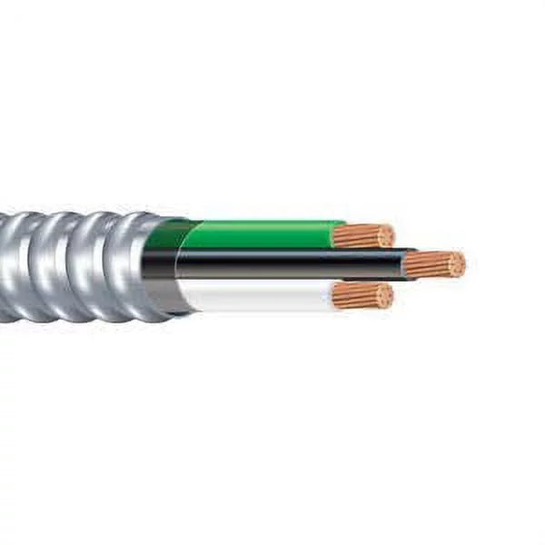 Metal Clad Cable with Ground, Aluminum, Stranded Copper Conductor (50ft Cut) D230