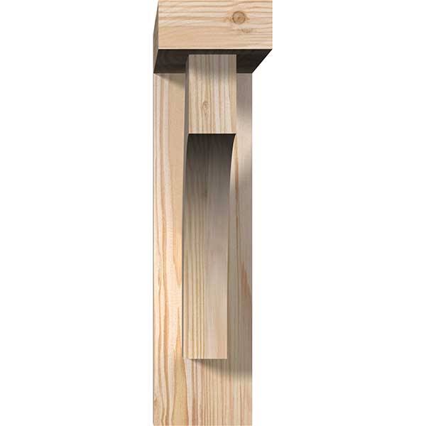 3 1/2x22W x 14x22D x 14x22H Douglas Fir Bracket with Offset Brace E588