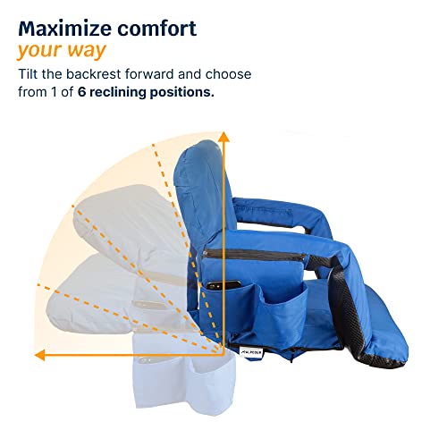 Reclining Stadium Seats for Bleachers with Back Support N9424
