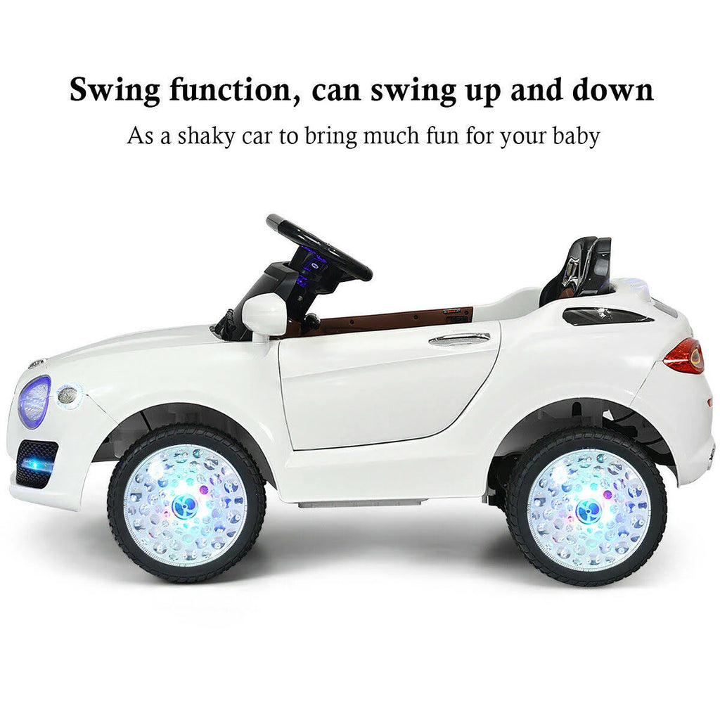 White Kids Ride on Car with Remote Control O199495