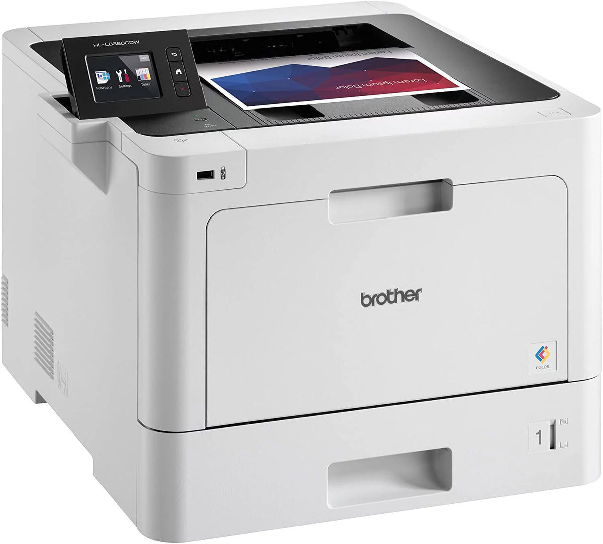 Color Laser Printer, 33 ppm, Auto 2-Sided Printing N643