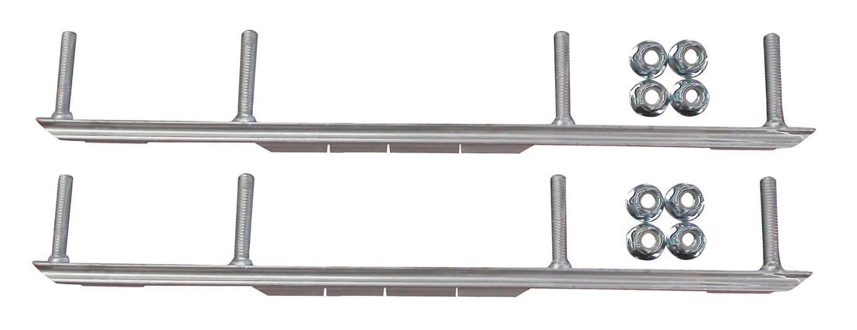 Blue MTX Snowmobile Skis with 6" Shaper Bars Complete Kit P2760