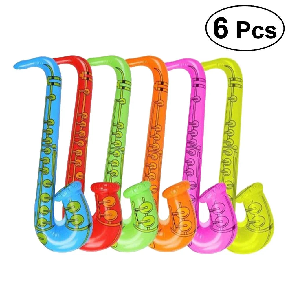6PCS Inflatable Musical Instruments Sax Toy F2103