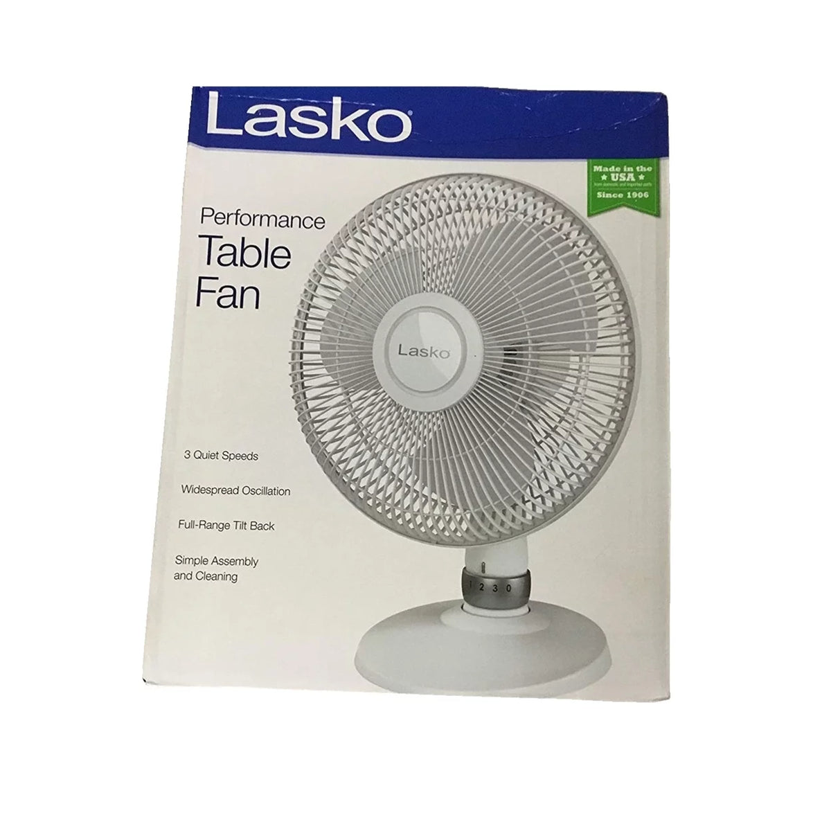 12" Table Fan White F78620