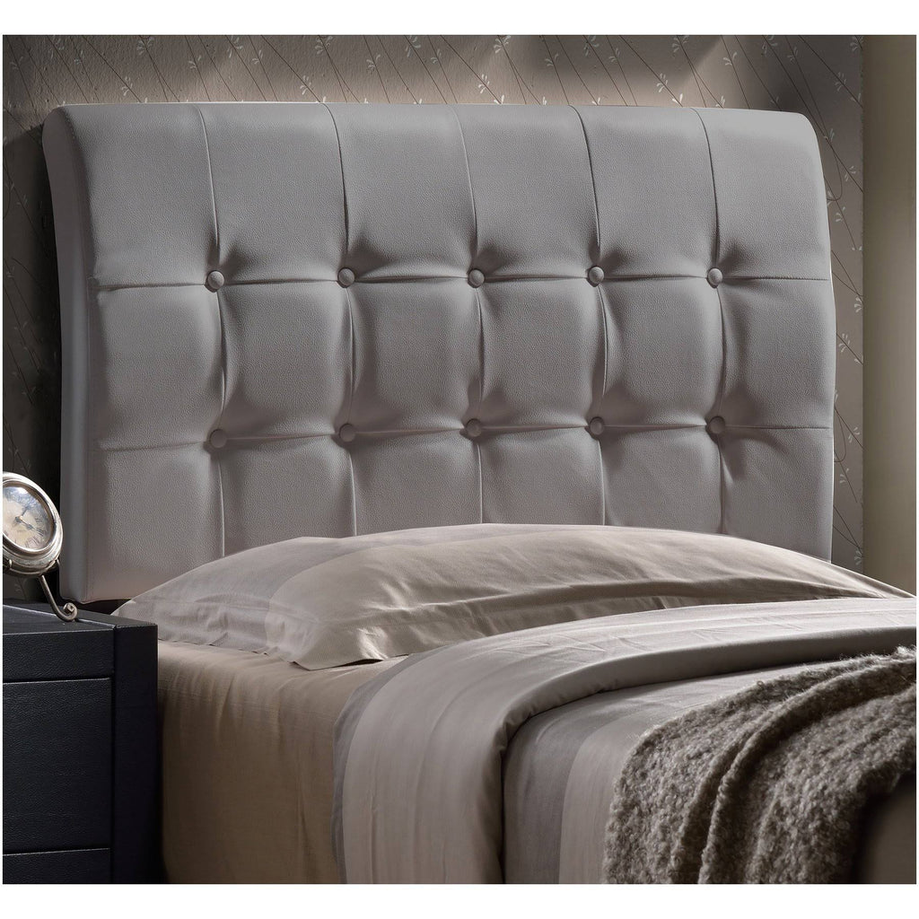Gray Faux Leather Twin Headboard Frame U38288