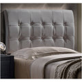 Gray Faux Leather Twin Headboard Frame U38288