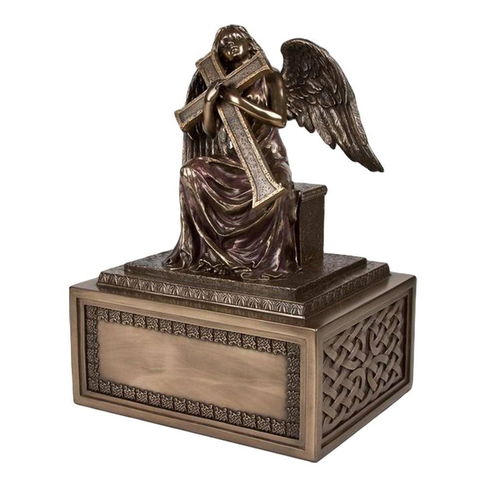 Large Angel with Cross Cremation Urn A763637