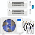 21,000 BTU 2 Zone Ceiling Cassette Ductless Air Conditioner and Heat Pump A691023