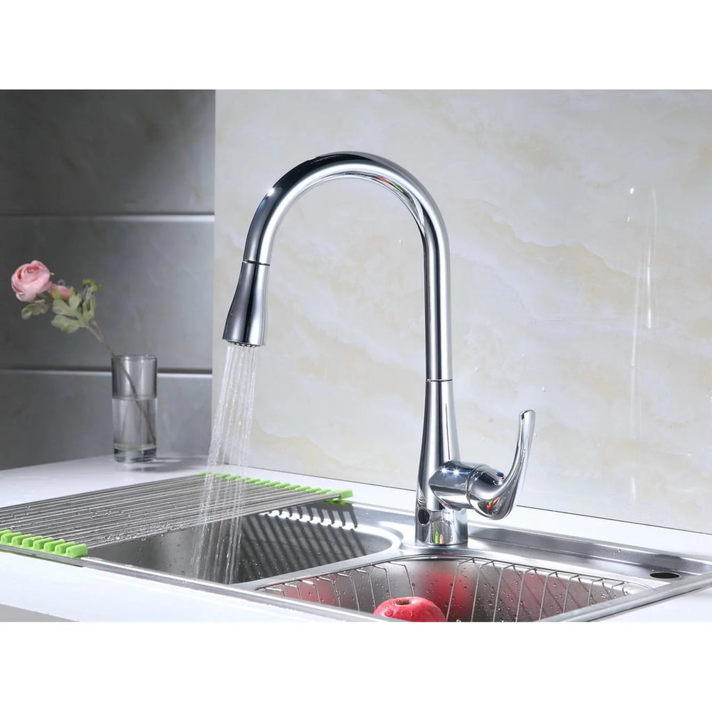 Single-Handle Pull-Down Sprayer Kitchen Faucet Chrome H1879