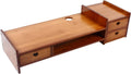 Bamboo Monitor Stand with 3 Drawers F770