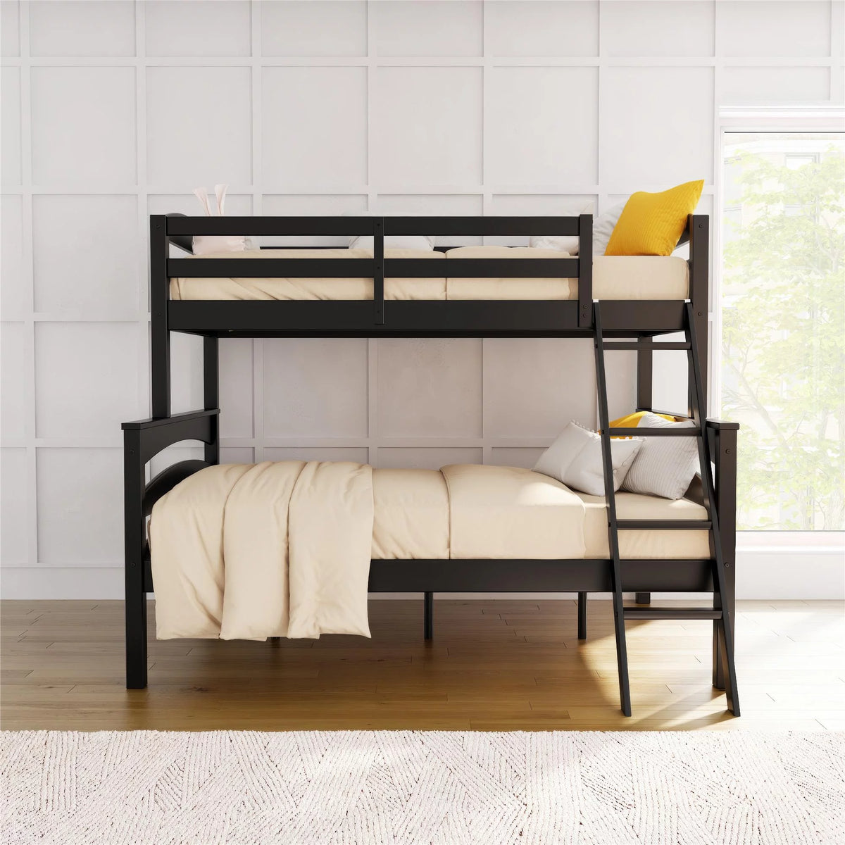 White Convertible Twin-Over-Full Bunk Bed N931069