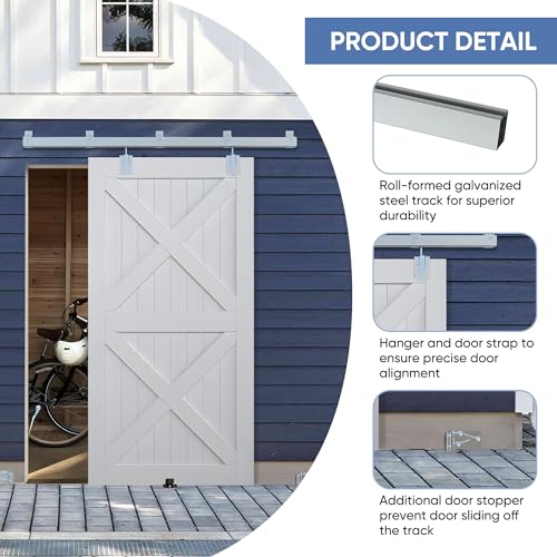 6FT Sliding Barn Door Hardware Kit K395911