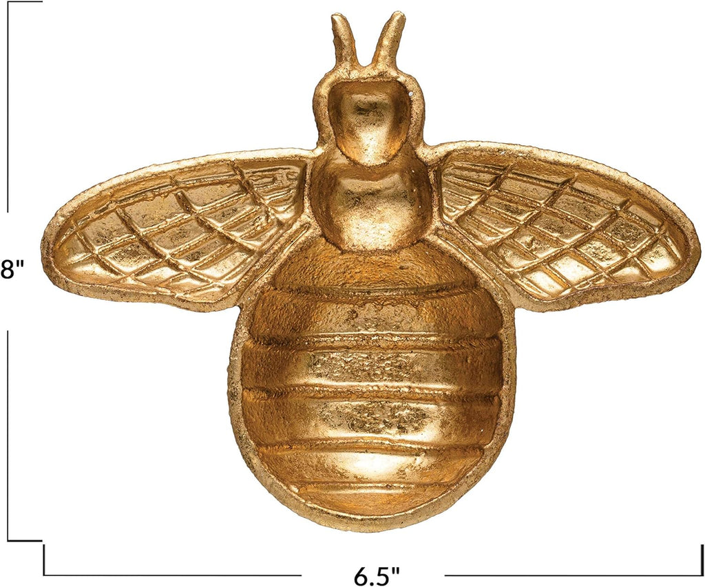 Cast Iron Gold Bee Shaped Dish G323