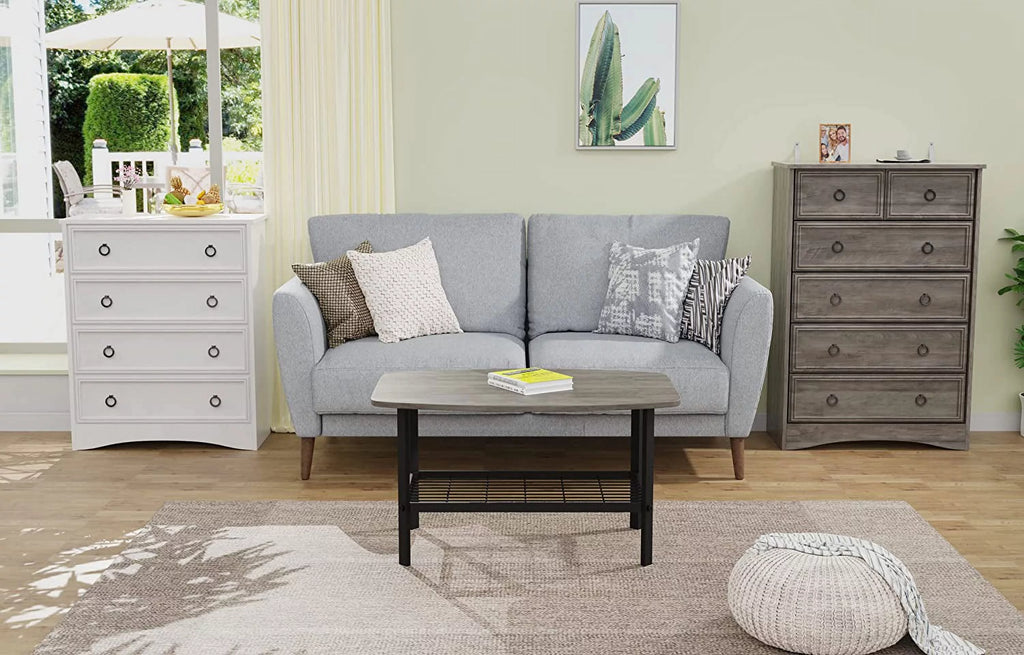 Gray 6 Drawer Wood Dresser E158674