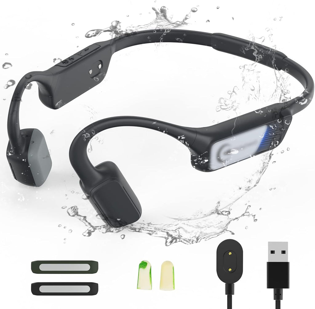 Wireless Bone Conduction Headphones with Mic, IP67 Waterproof B15690